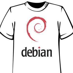 футболка debian linux